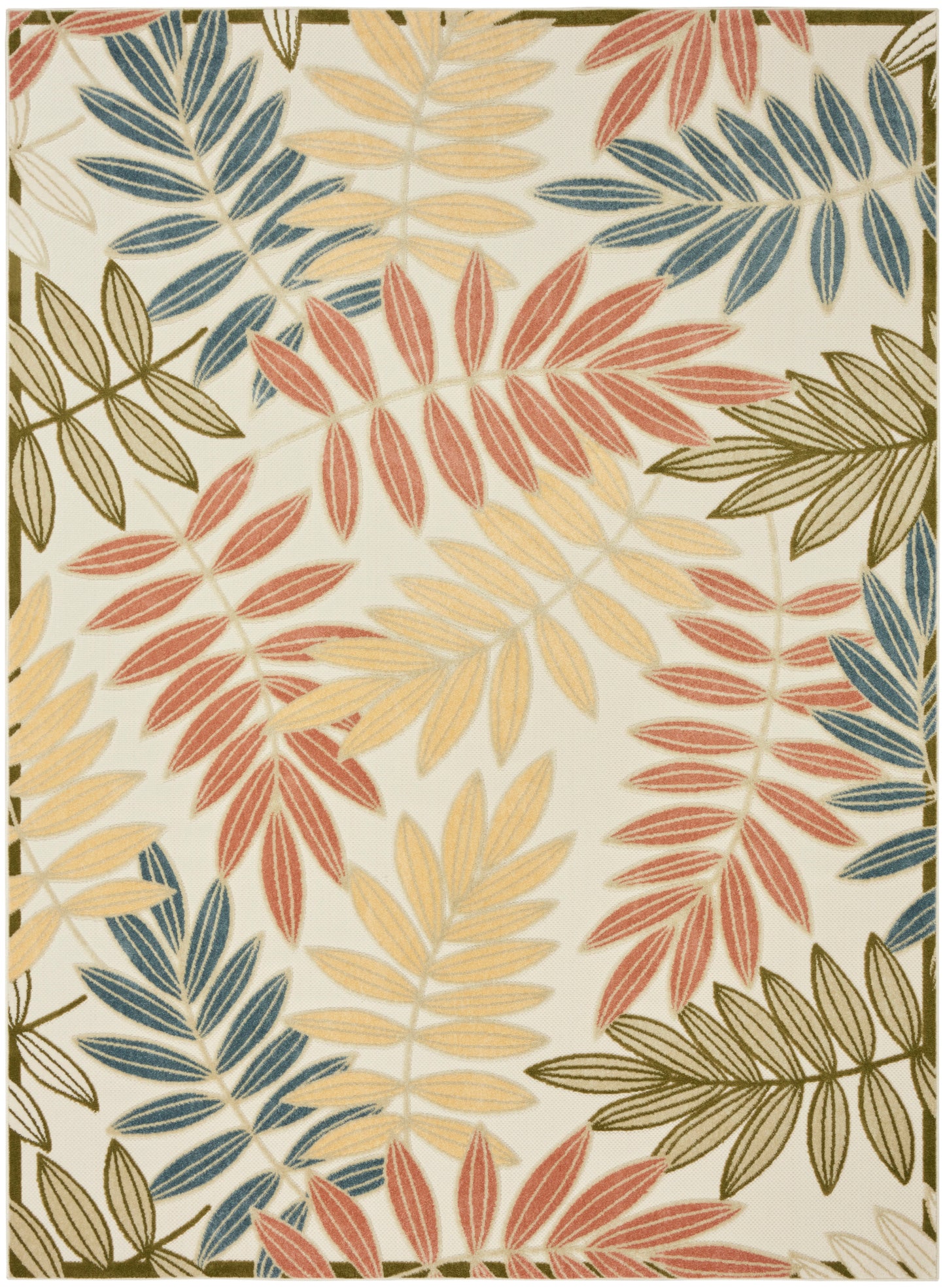 Nourison Home Aloha ALH18 Ivory Rose Contemporary Power-loomed Rugs