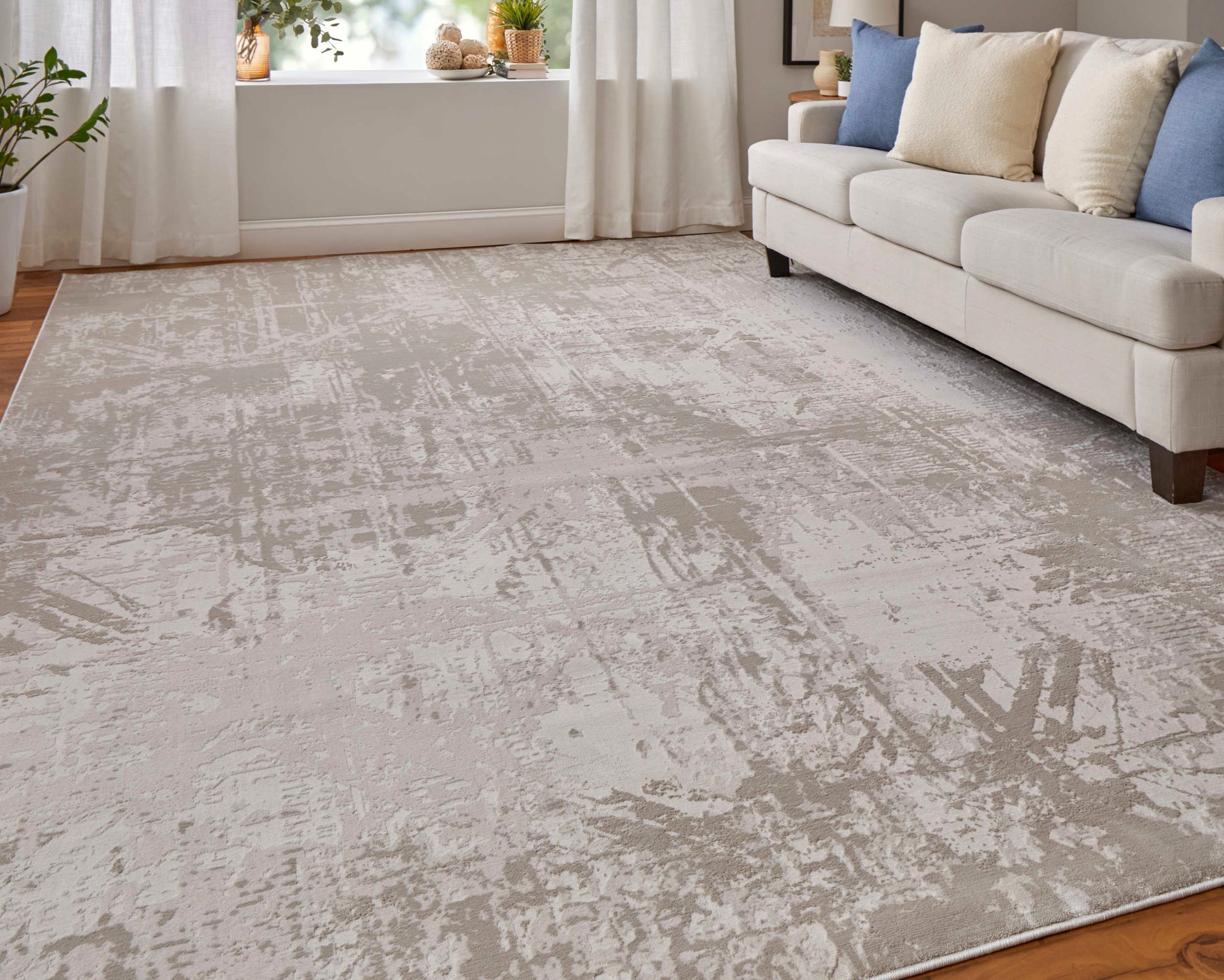 Feizy Prasad 39NAF Ivory Beige Modern/Luxury & Glam Rug - Rugs - Feizy - Atlanta Designer Rugs