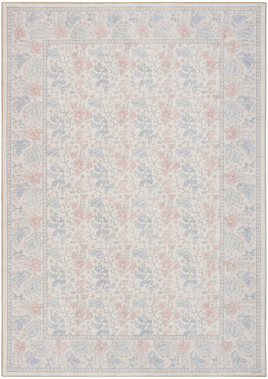 Nourison Home Botanical Washables  Ivory Multicolor  Contemporary