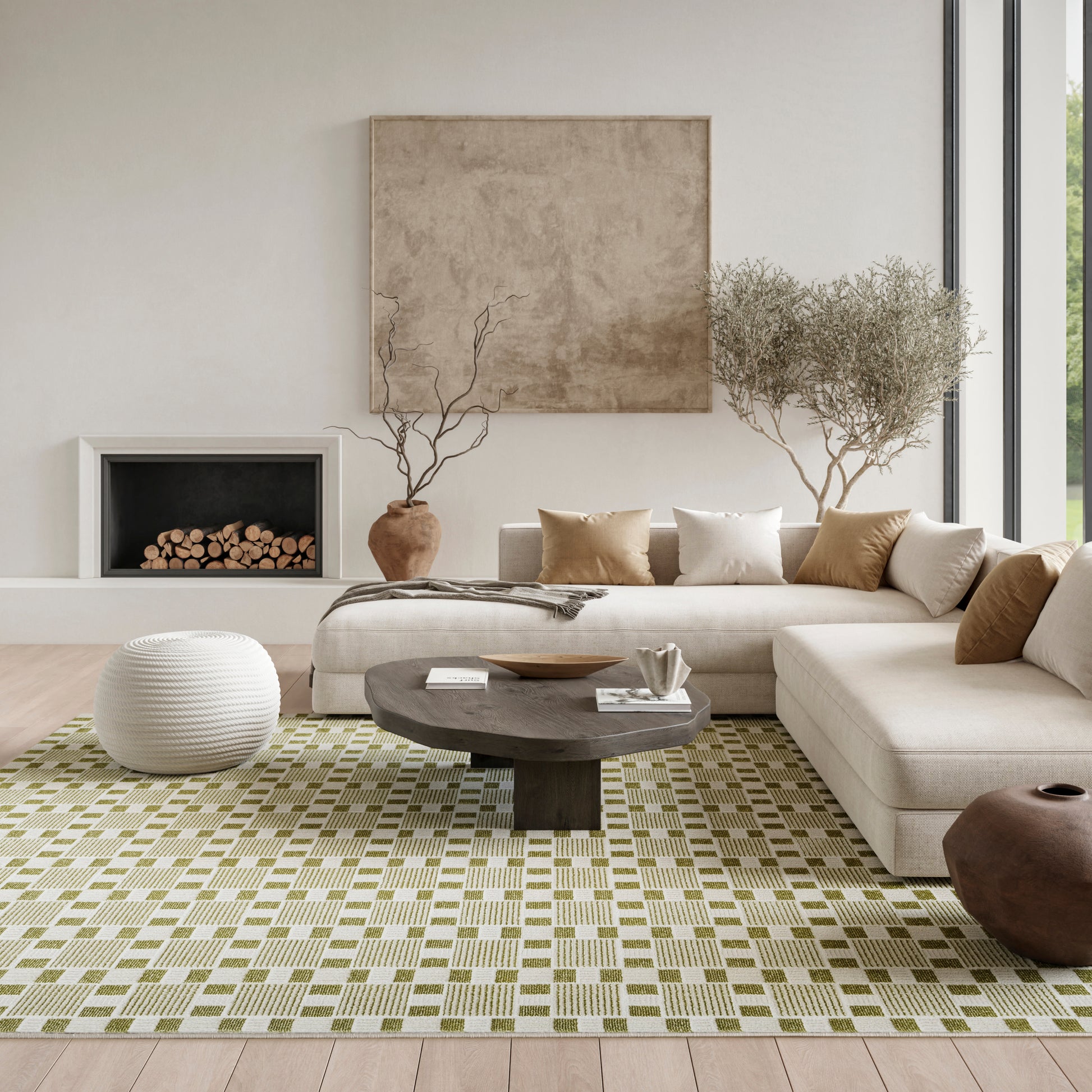 Nourison Home Nordic  Green  Contemporary