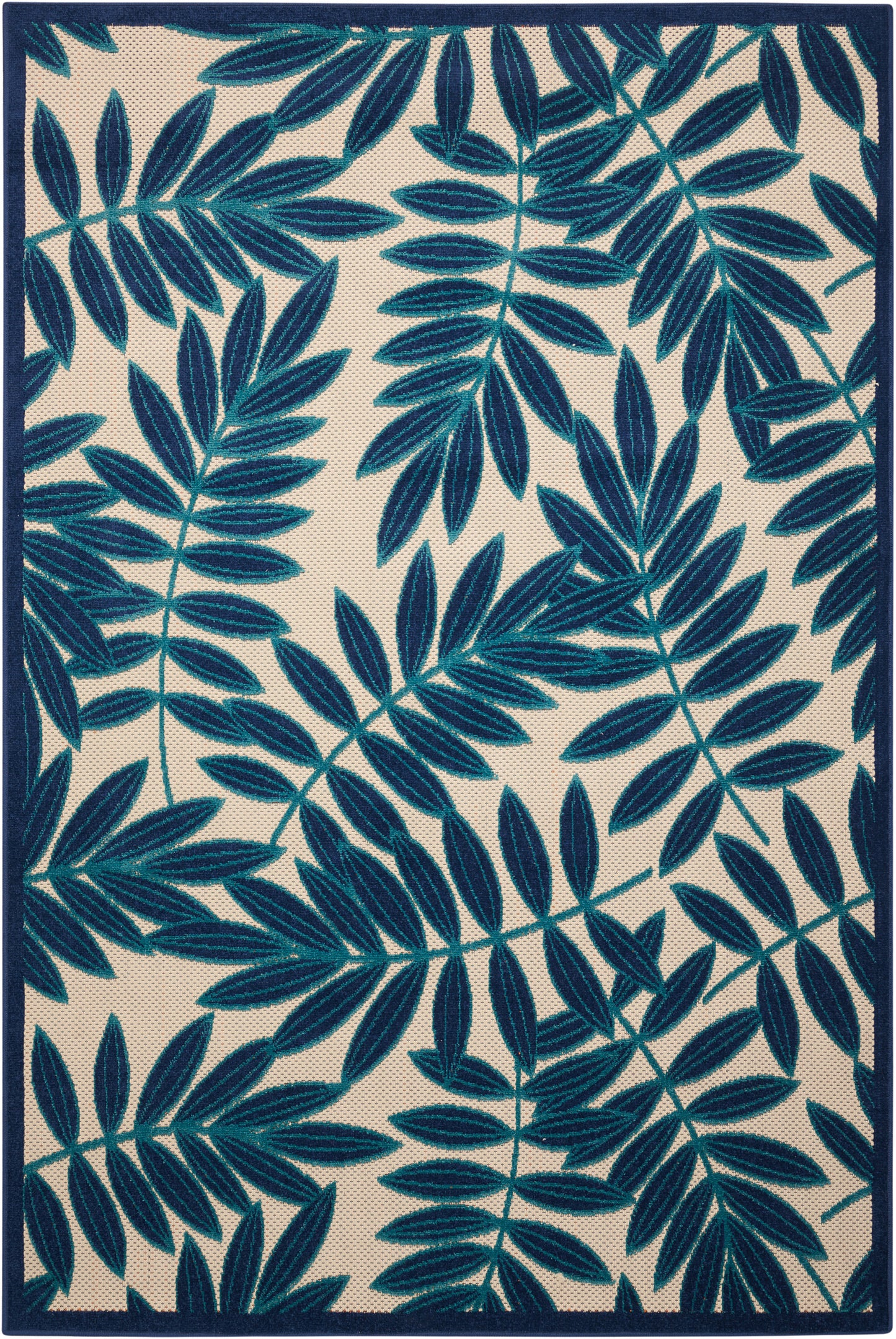 Nourison Home Aloha ALH18 Navy Contemporary Power-loomed Rugs
