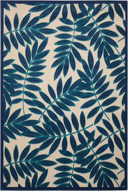 Nourison Home Aloha ALH18 Navy Contemporary Power-loomed Rugs
