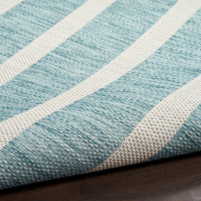 Nourison Home Positano  Aqua Ivory  Contemporary