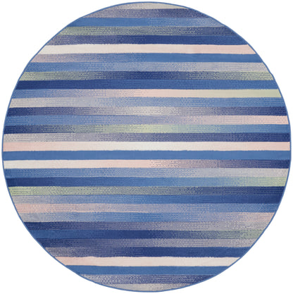 Nourison Home Whimsicle WHS12 Blue Multicolor Contemporary Power-loomed Rug