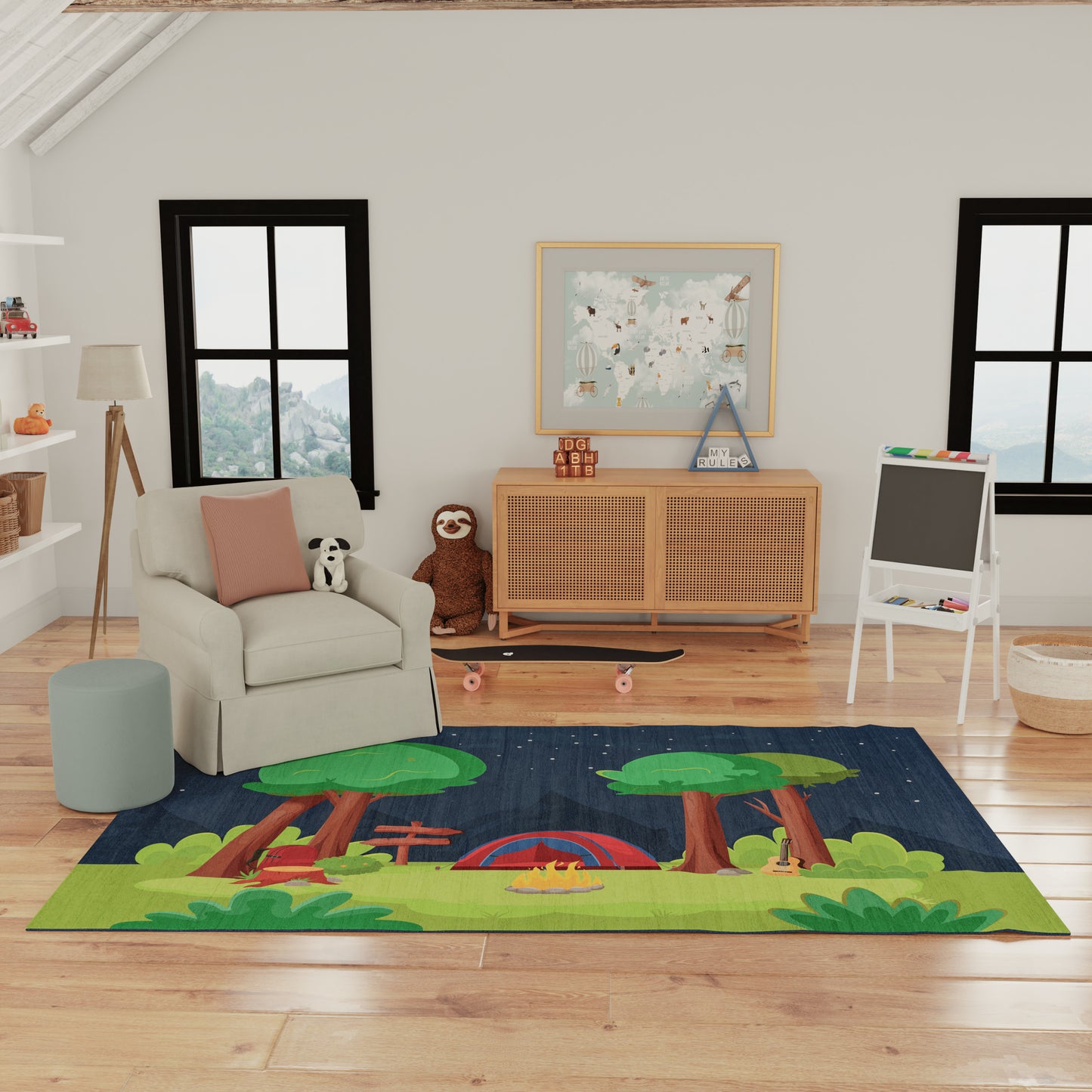Nourison Home Imagination  Navy Multicolor  Contemporary
