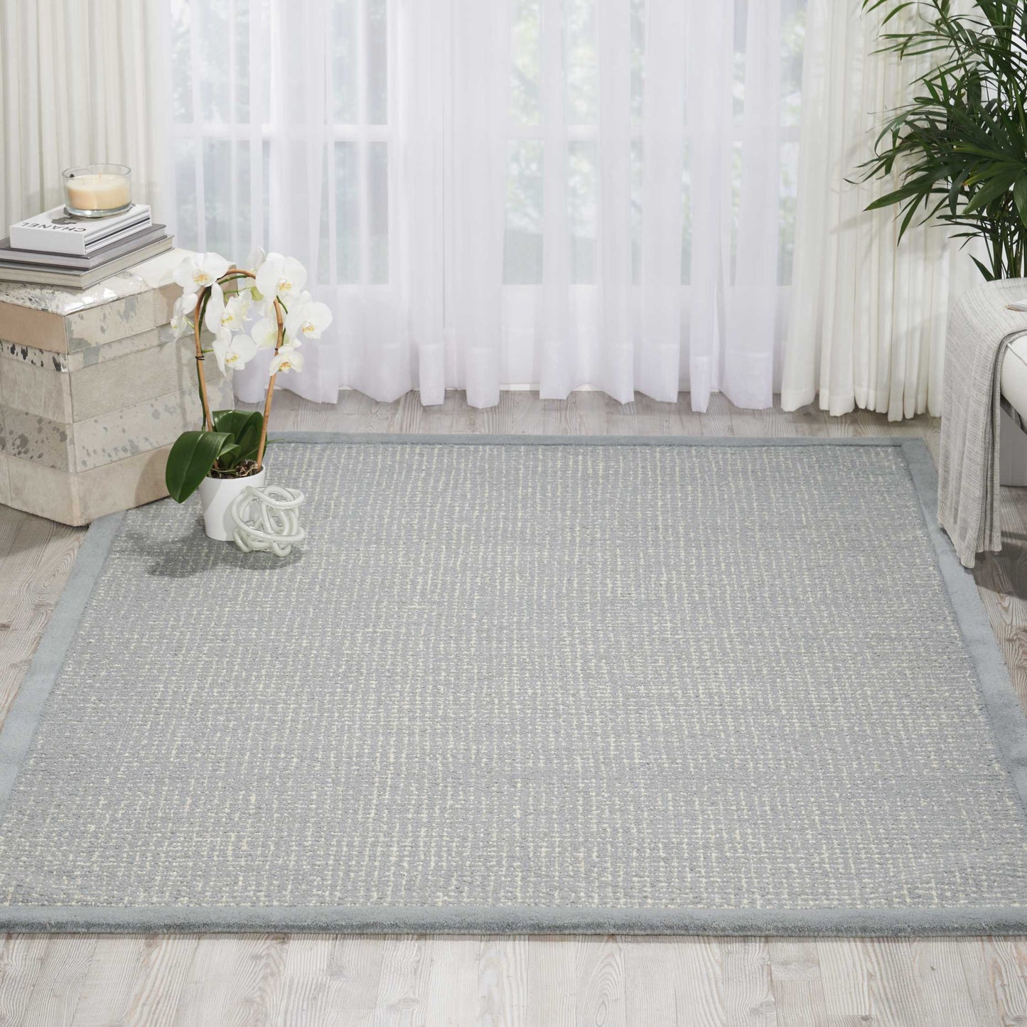 Nourison Home River Brook  Light Blue Ivory  Contemporary