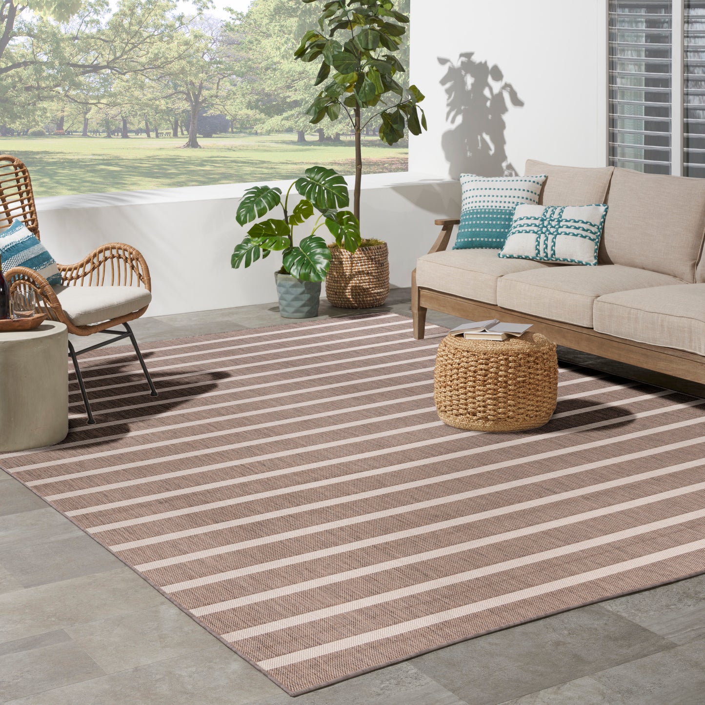 Nourison Home Positano  Natural Ivory  Contemporary