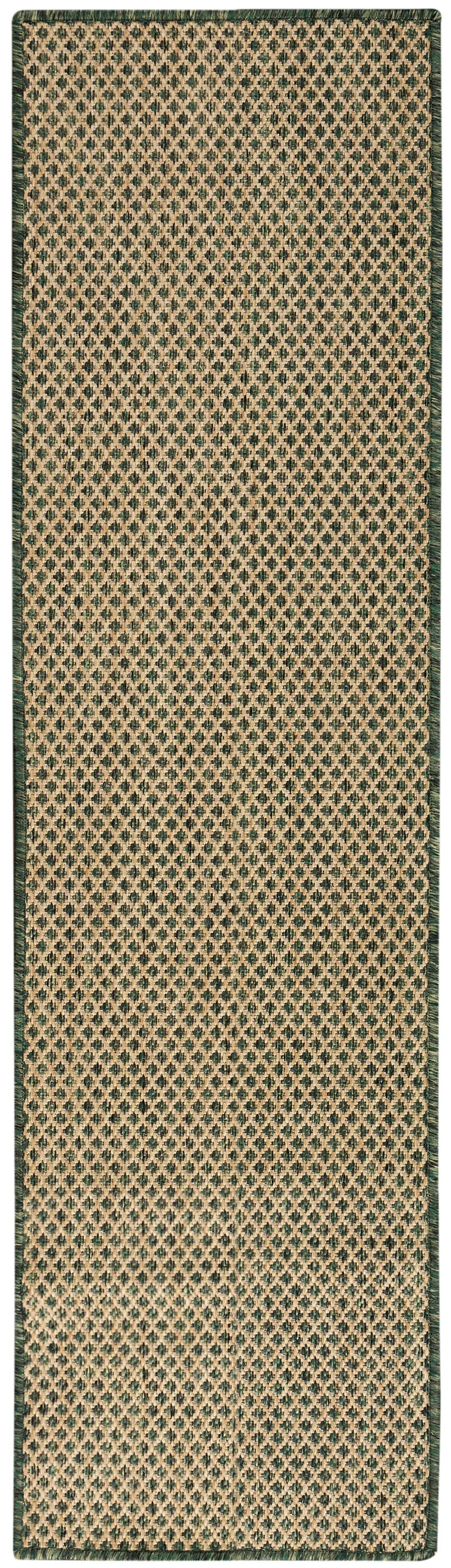 Nourison Home Courtyard COU01 Green Contemporary Power-loomed Rug
