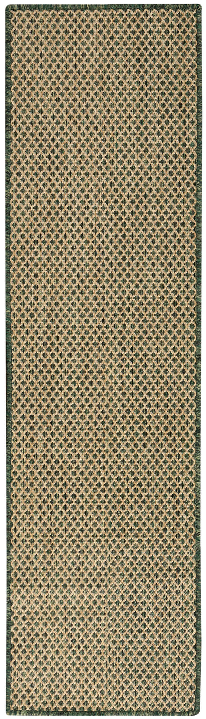 Nourison Home Courtyard COU01 Green Contemporary Power-loomed Rug