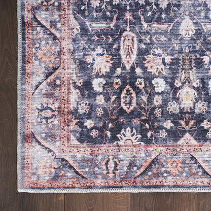 Nourison Home Grand Washables  Navy Ivory  Traditional