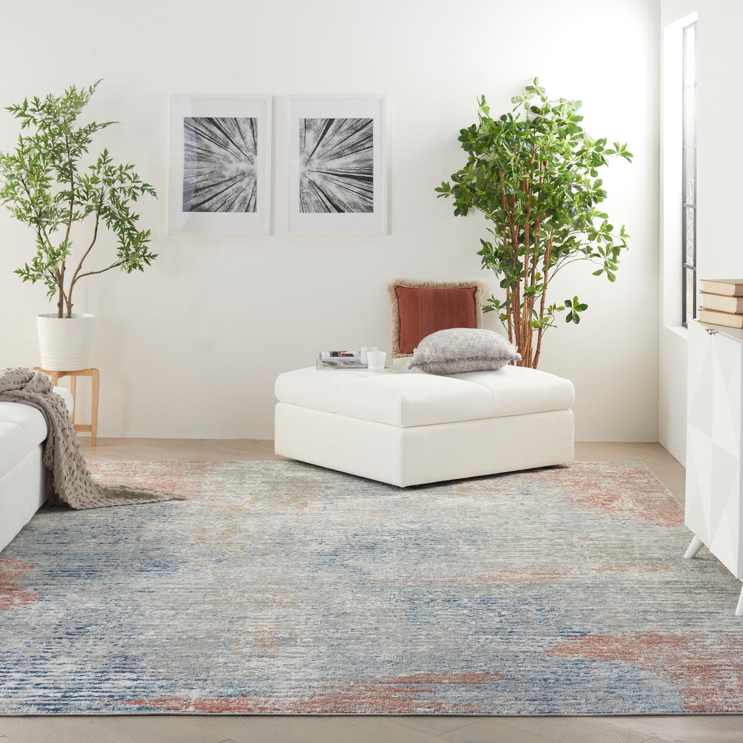 Nourison Home Quarry  Ivory Multicolor  Contemporary