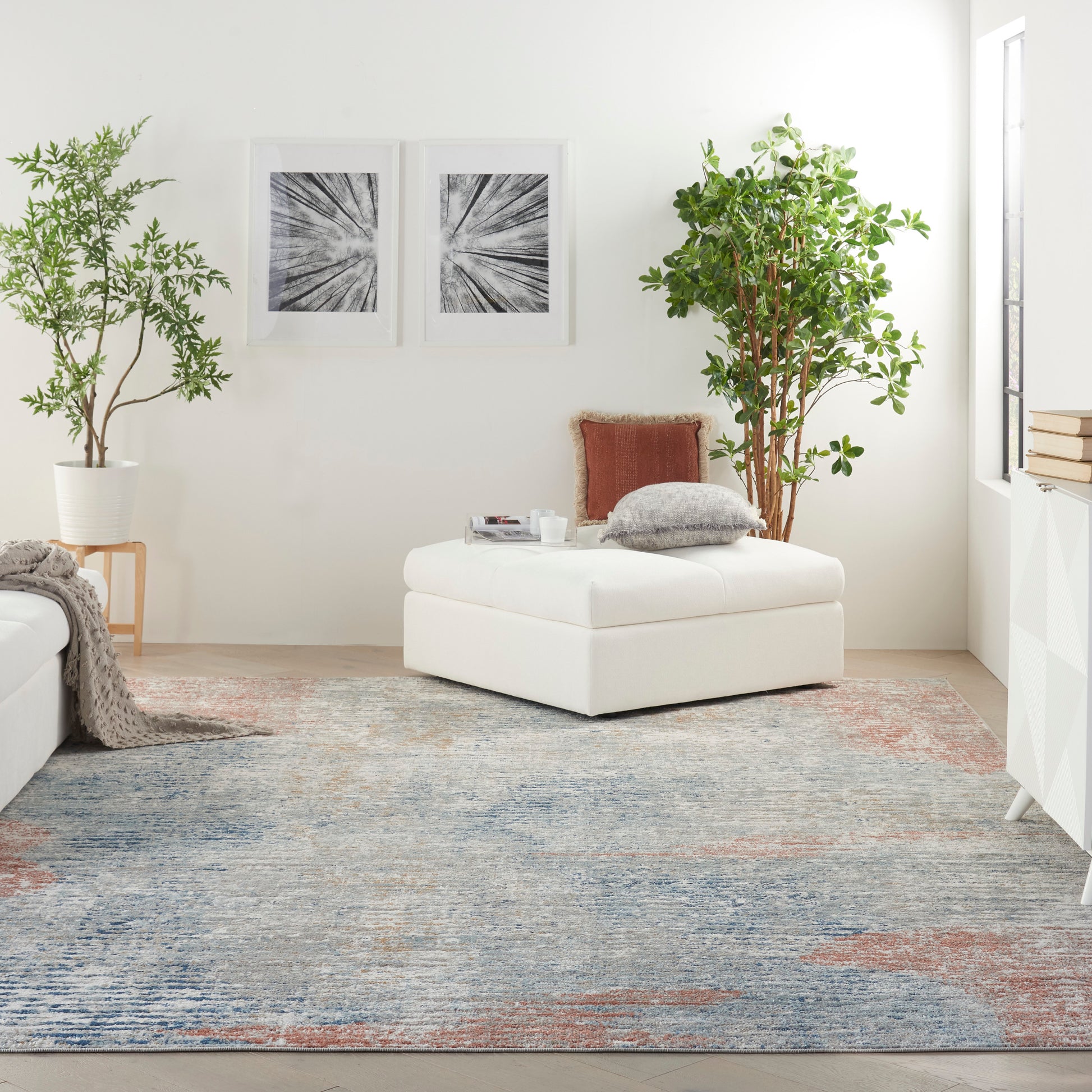 Nourison Home Quarry  Ivory Multicolor  Contemporary