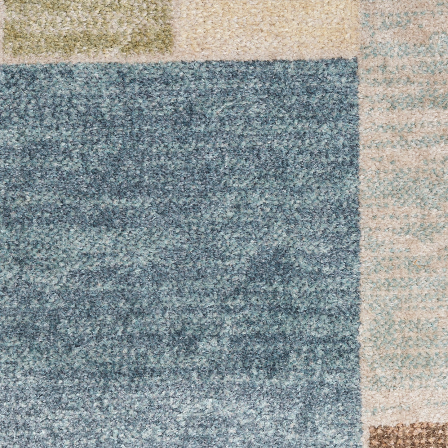 Nourison Home Astra Machine Washable  Blue Green Multi  Contemporary