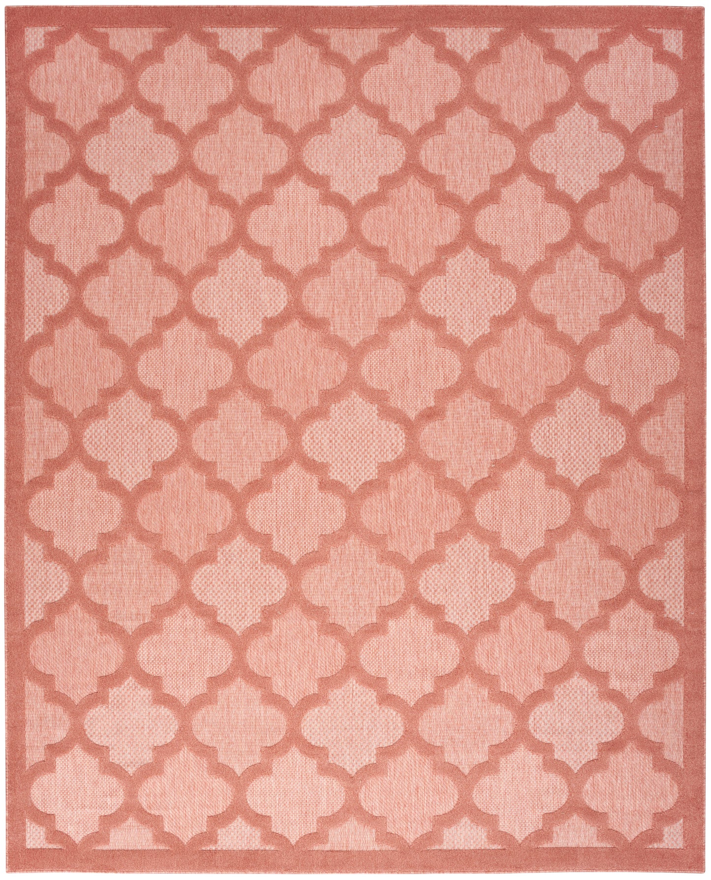 Nourison Home Easy Care NES01 Coral Orange Contemporary Flat Weave Rug