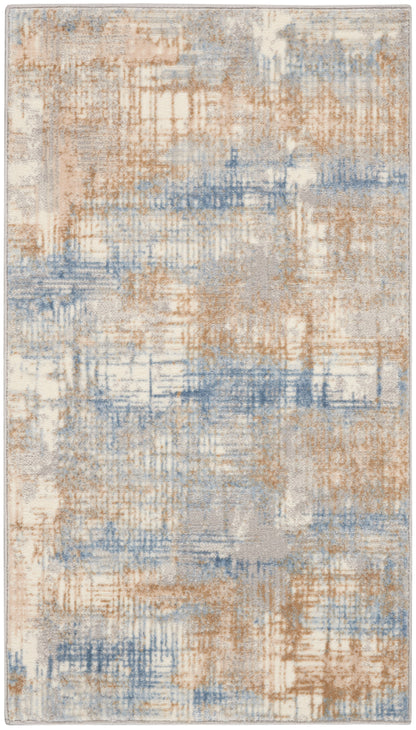 Calvin Klein CK950 Rush CK951 Blue Beige Contemporary Power-loomed Rug