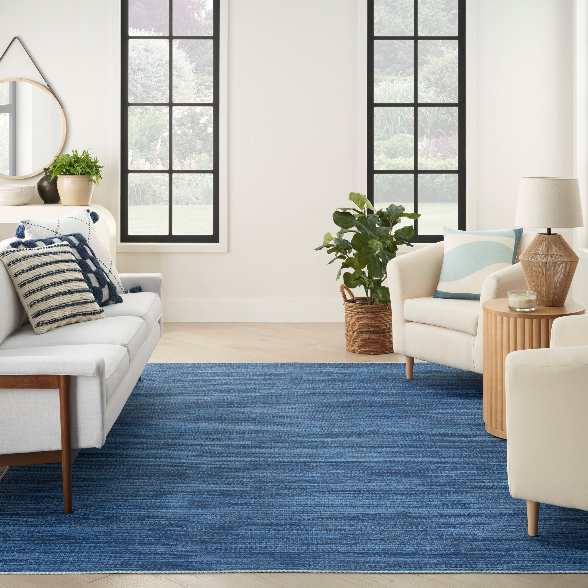 Nourison Home Nourison Washables  Blue  Contemporary