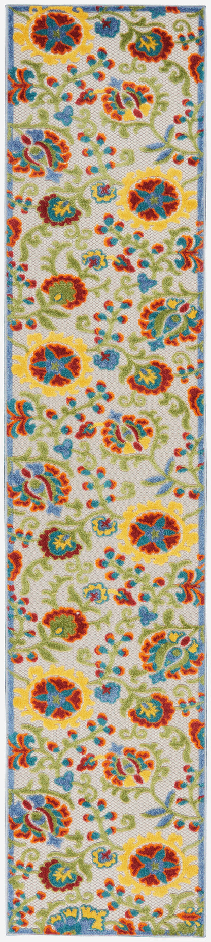 Nourison Home Aloha ALH17 Ivory Multicolor Contemporary Power-loomed Rugs