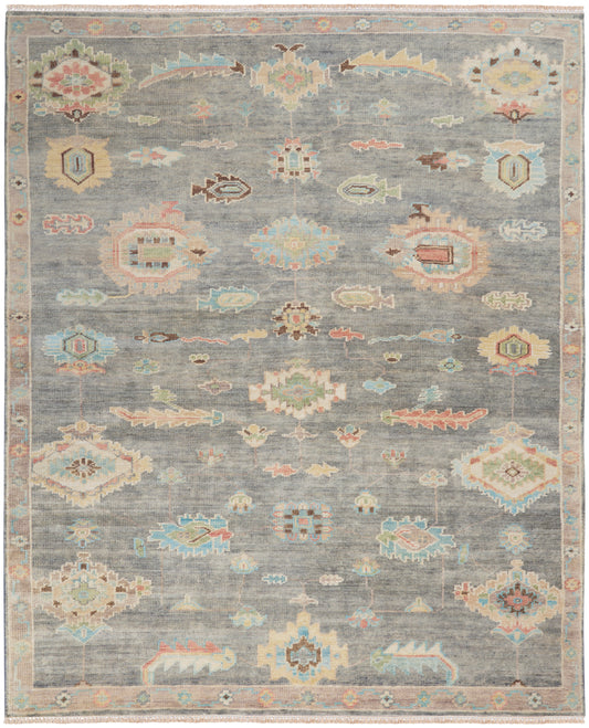 Nourison Home Odessa  Dark Grey Multicolor  Traditional