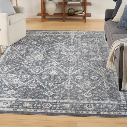Nourison Home Astra Machine Washable  Dark Blue  Traditional