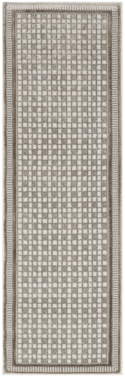 Nourison Home Nordic NRC03 Ivory Grey Contemporary Power-loomed Rug