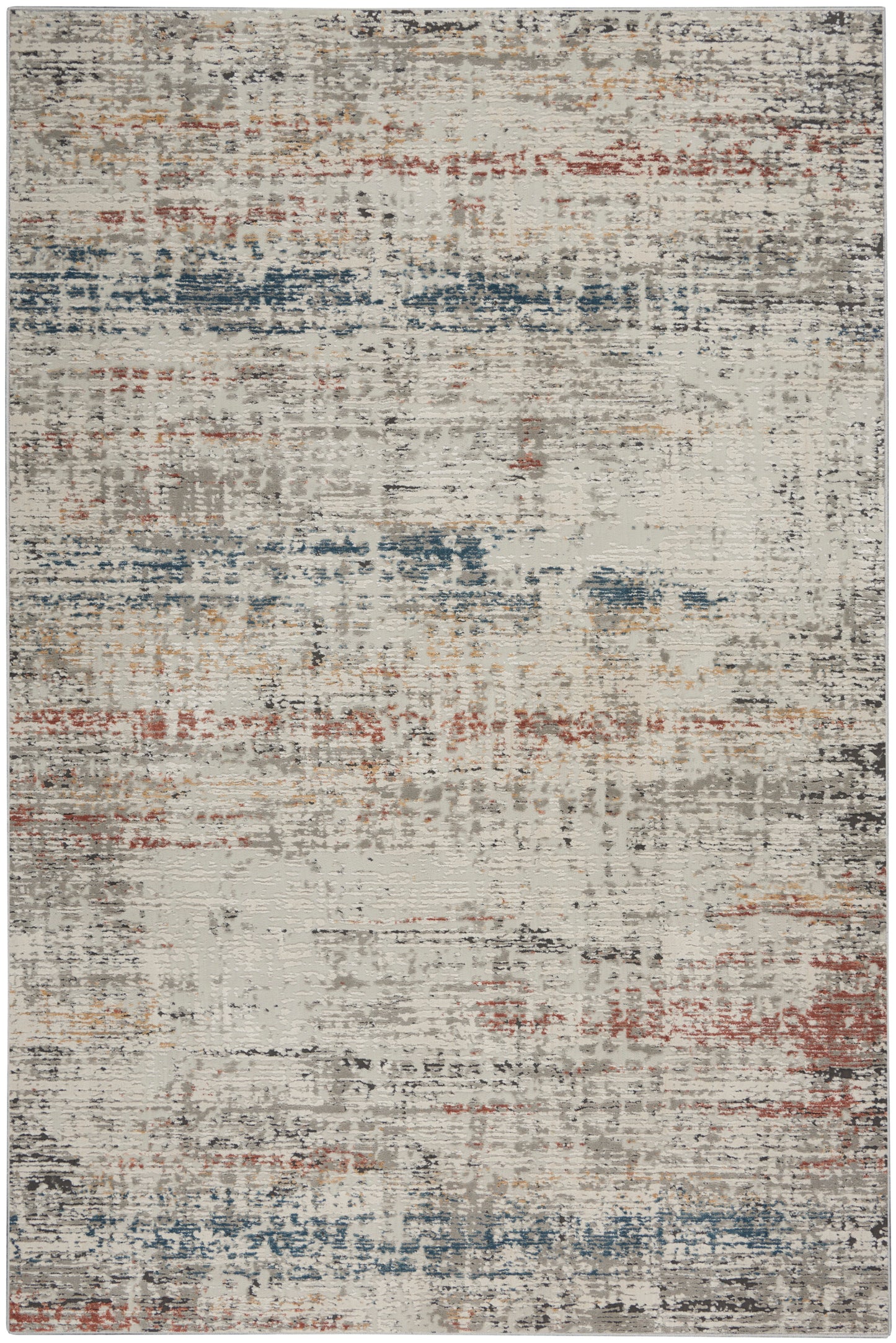 Nourison Home Rustic Textures RUS14 Light Grey Multi Contemporary Power-loomed Rugs