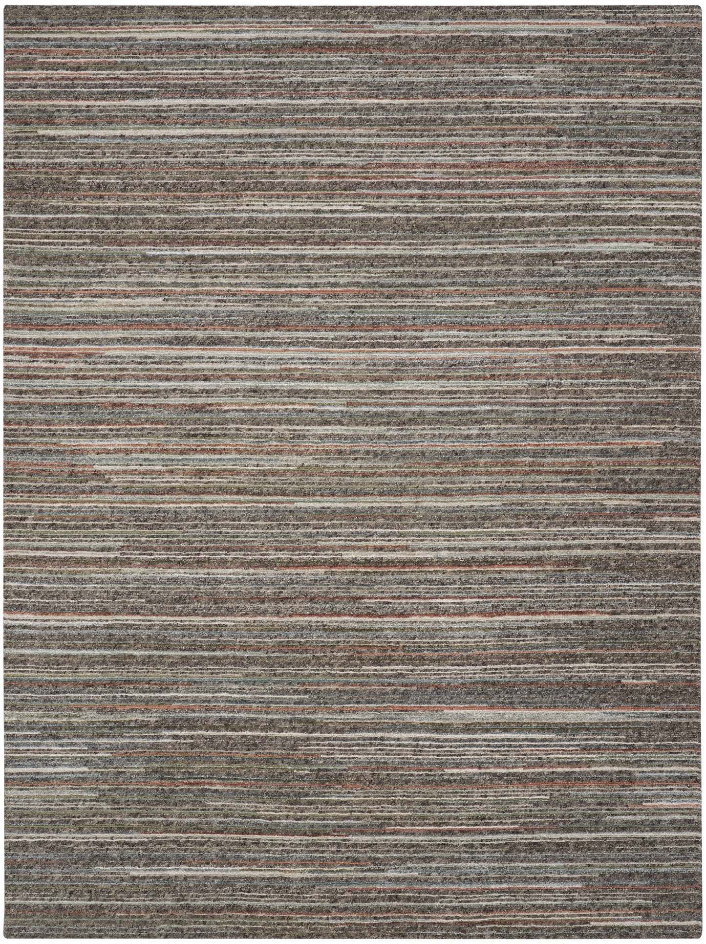 Nourison Home Plateau PAE01 Grey Green Contemporary Knotted Rug