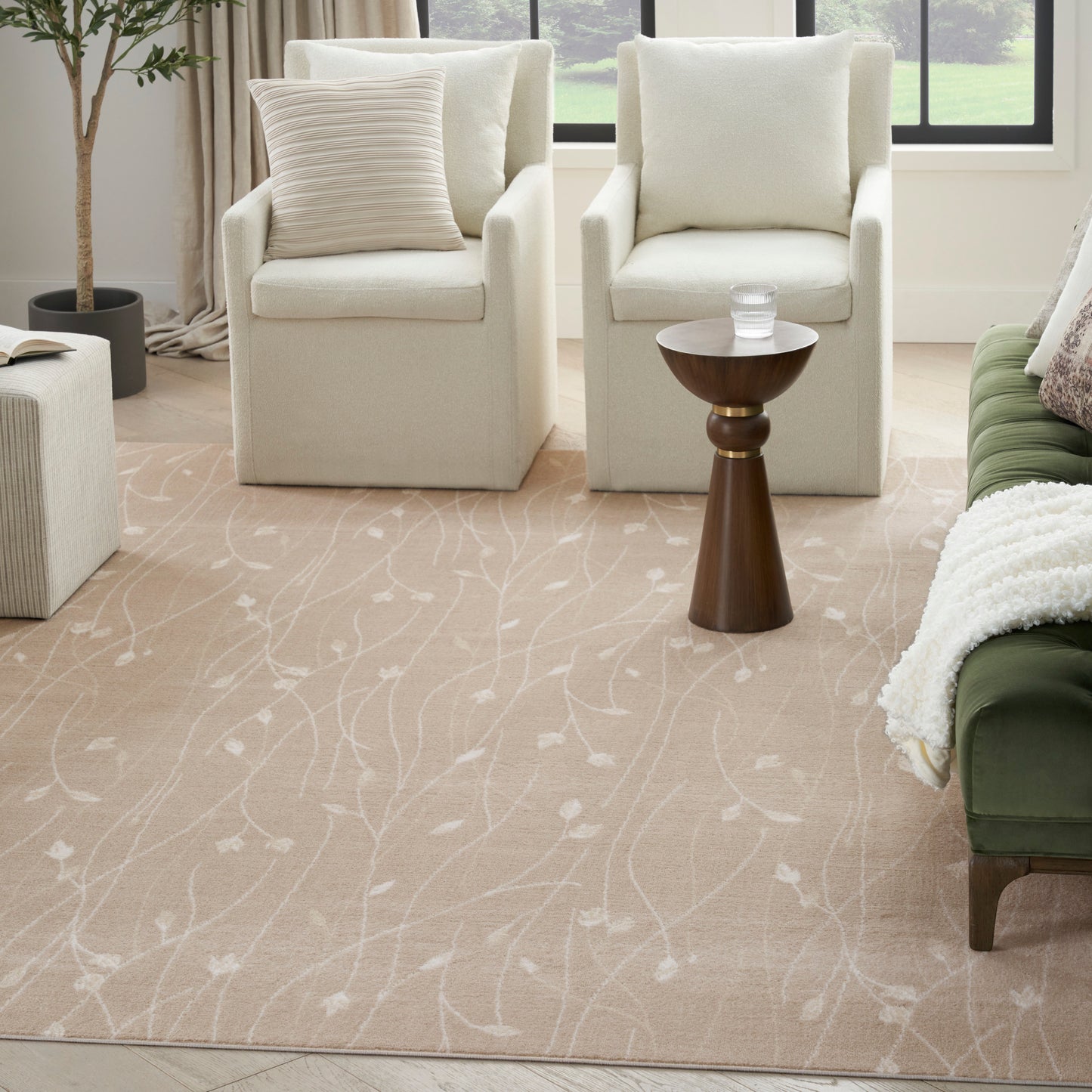 Nourison Home Grafix  Beige  Contemporary