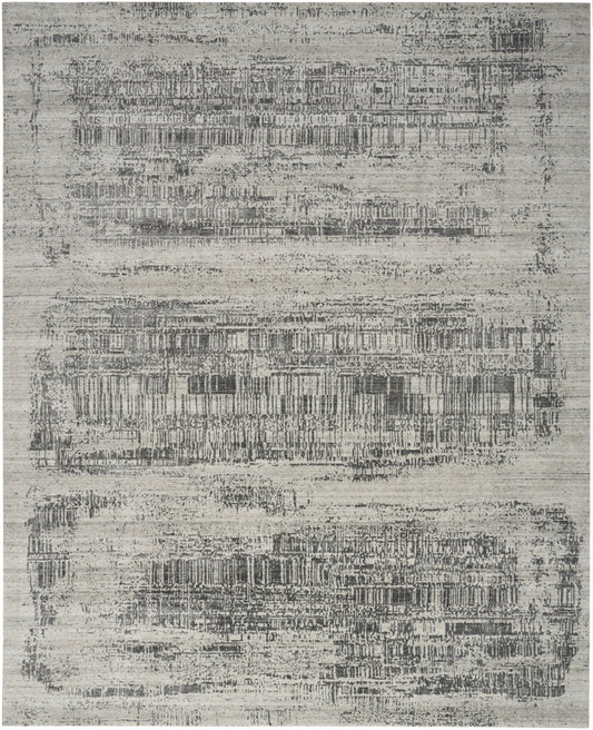 Nourison Home Harmony  Ivory Charcoal  Contemporary