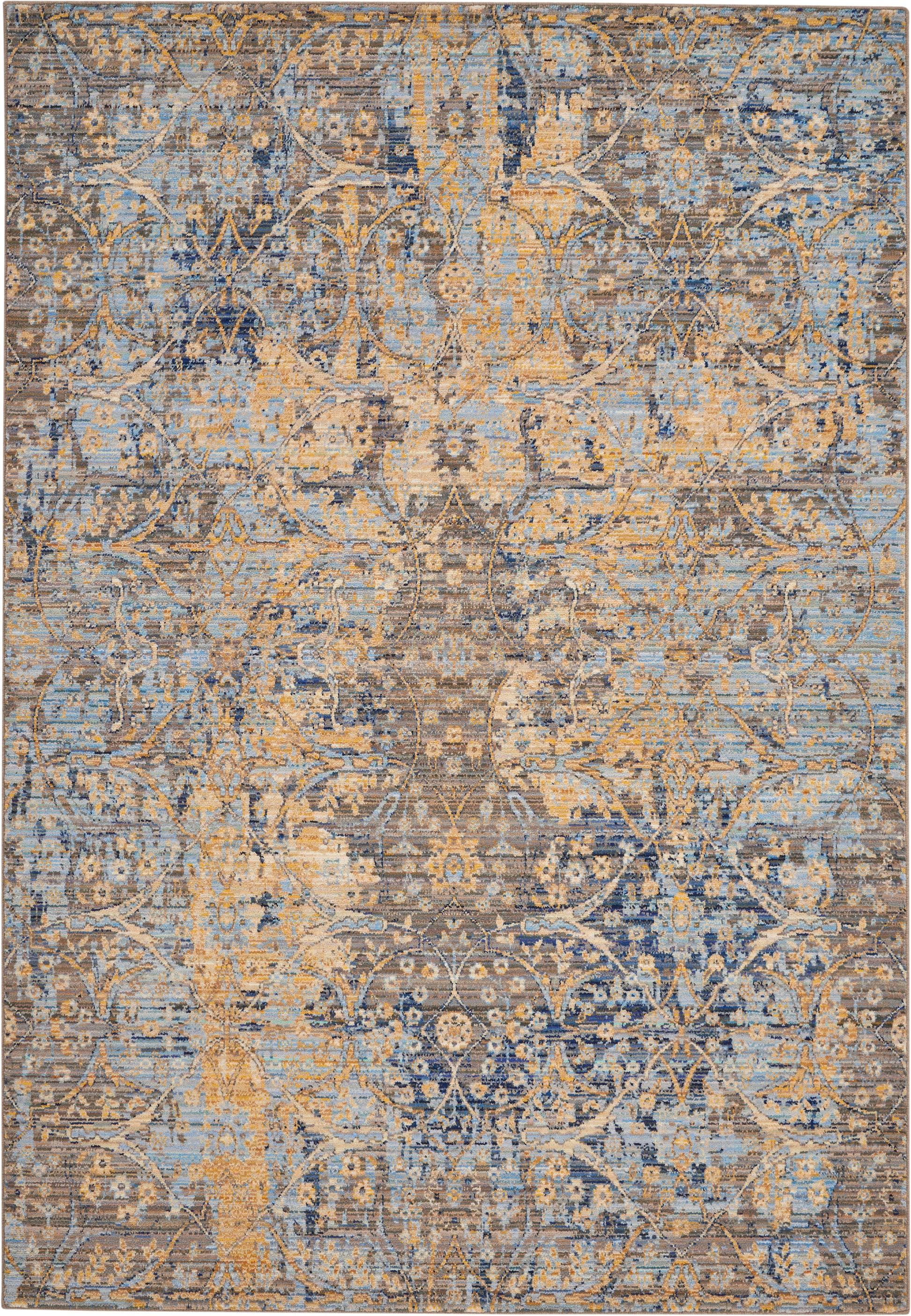 Nourison Home Majestic  Beige Blue  Transitional