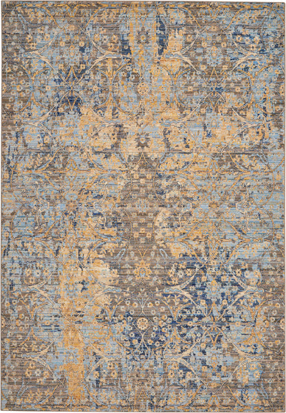 Nourison Home Majestic MST01 Beige Blue Transitional Loom-woven Rug