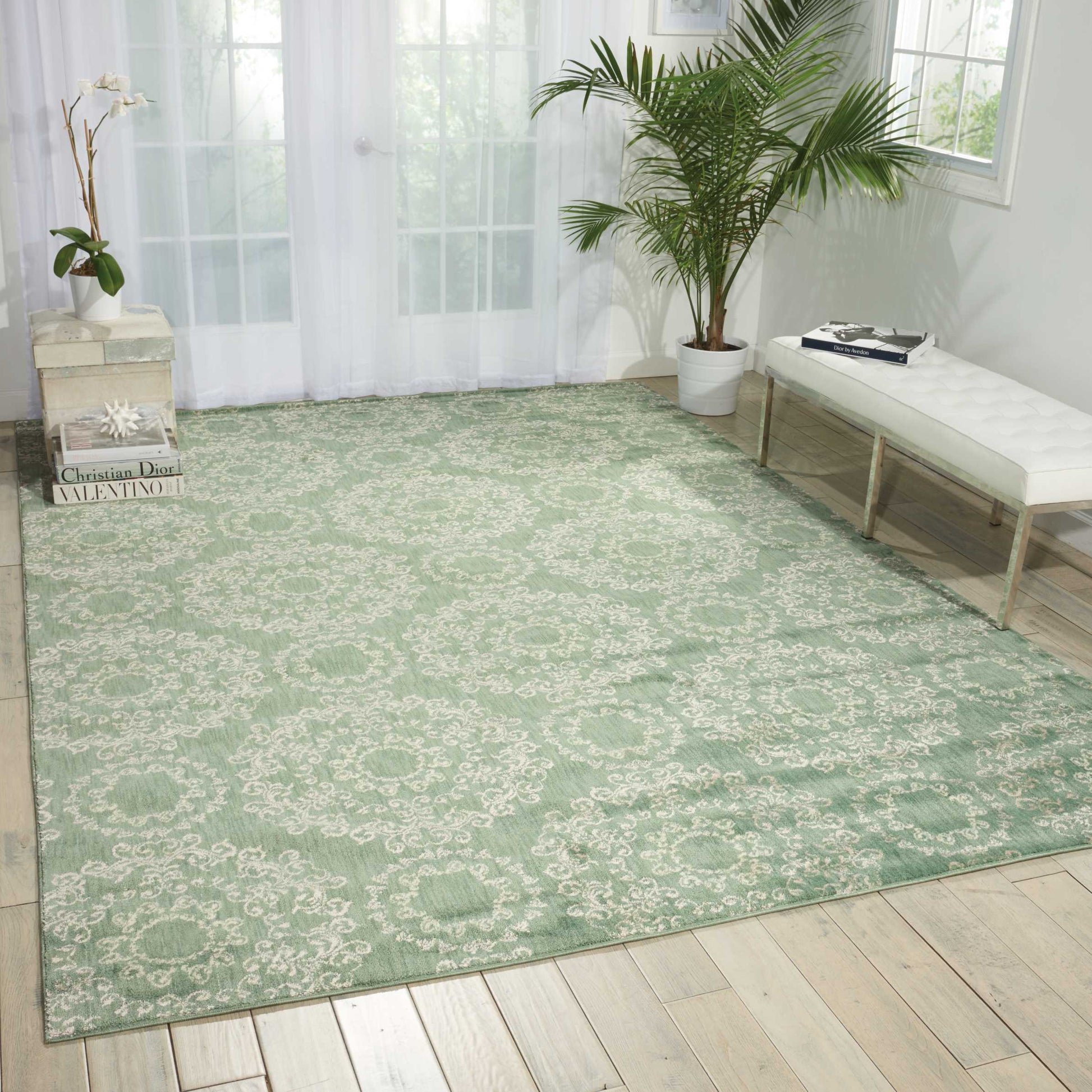 Nourison Home Tranquility  Light Green  Transitional