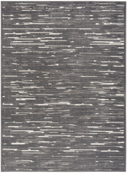 Nourison Home Care Free CAF04 Grey Contemporary Loom-woven Rug