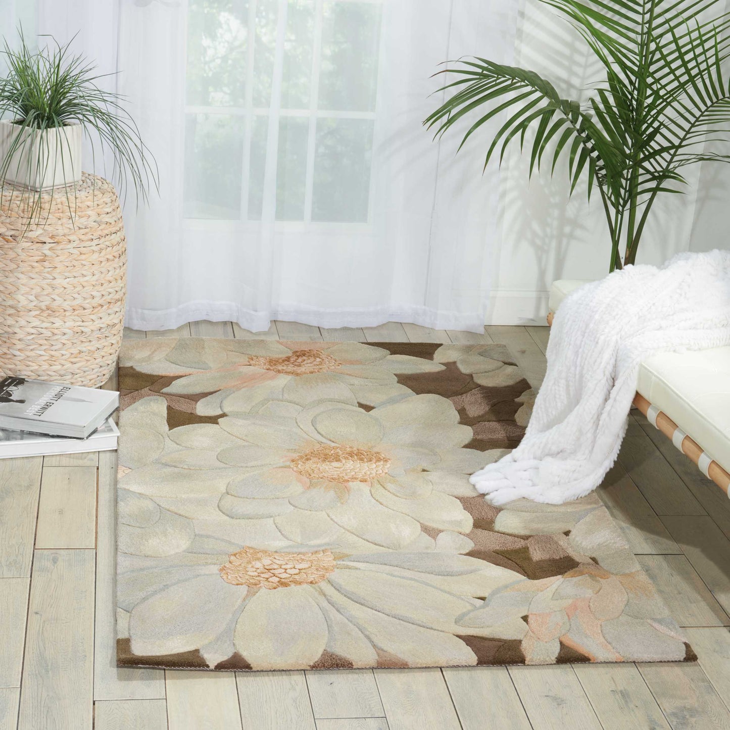 Nourison Home Tropics  Mocha  Contemporary