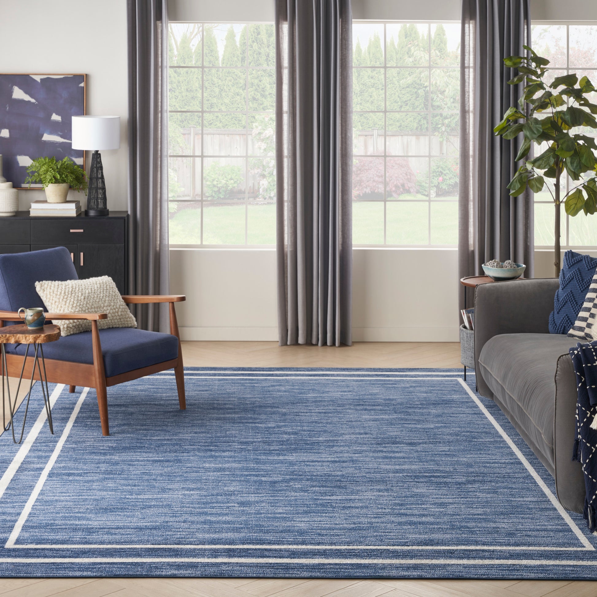 Nourison Home Nourison Essentials  Navy Ivory  Contemporary