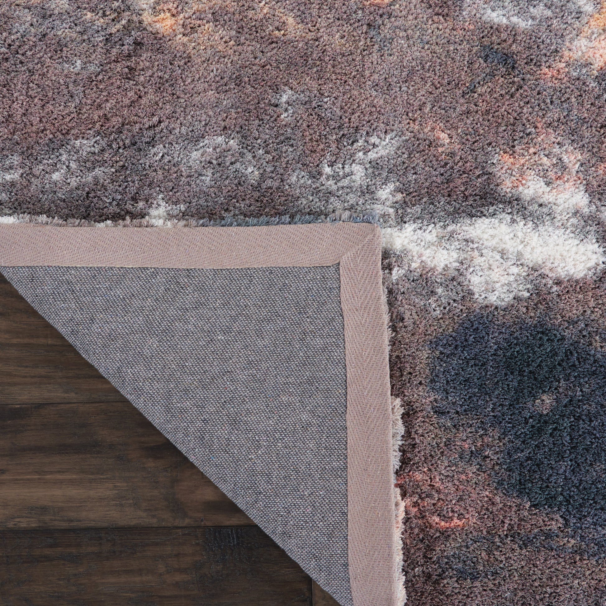 Nourison Home Corsica Shag  Blue Multicolor  Contemporary