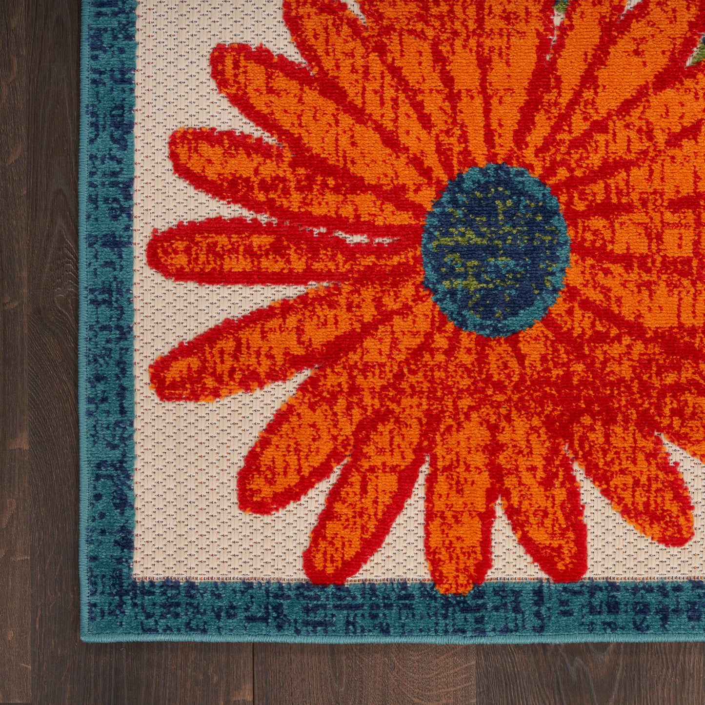 Nourison Home Aloha  Ivory Multicolor  Contemporary