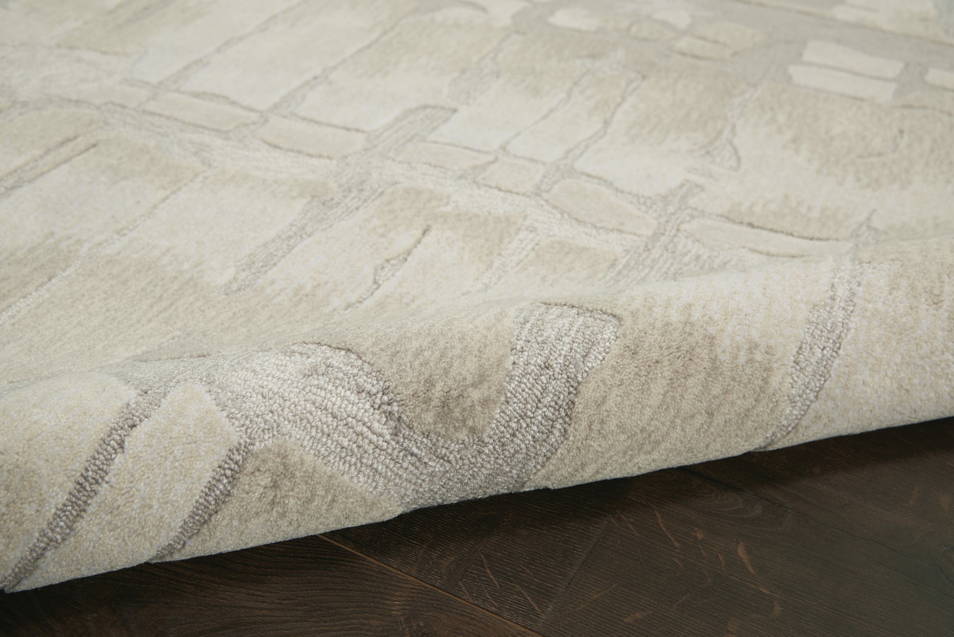 Nourison Home Symmetry  Ivory Beige  Contemporary