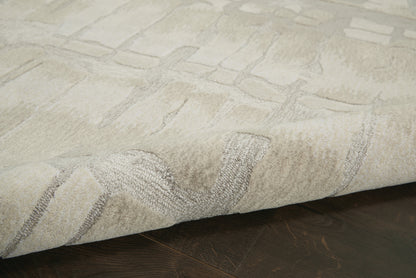 Nourison Home Symmetry  Ivory Beige  Contemporary