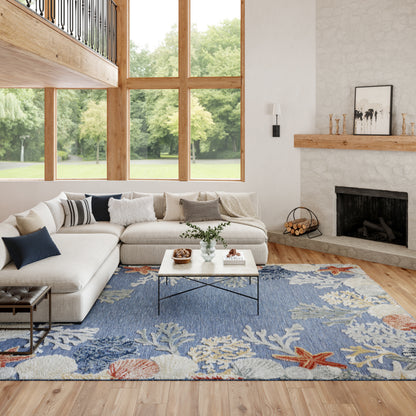 Nourison Home Suncoast  Denim Multicolor  Contemporary