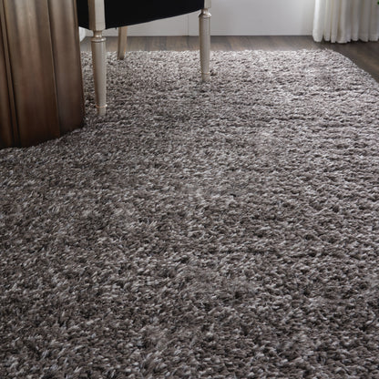 Nourison Home Luxe Shag  Charcoal  Contemporary