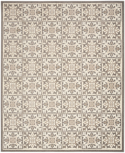 Nourison Home Aloha ALH34 Ivory Grey Contemporary Power-loomed Rugs