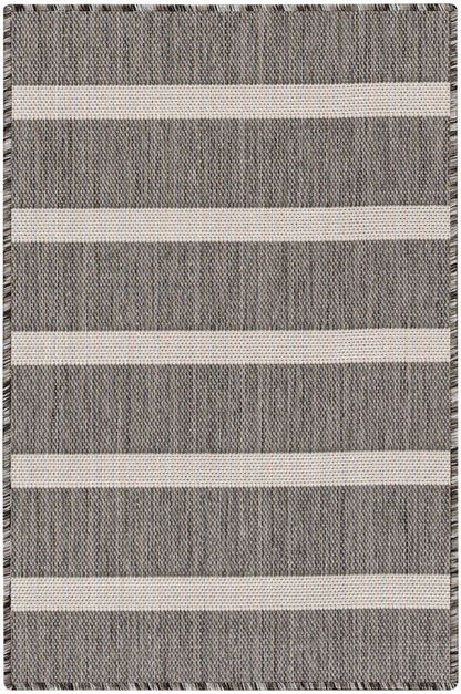 Nourison Home Positano POS03 Charcoal Ivory Contemporary Power-loomed Rug