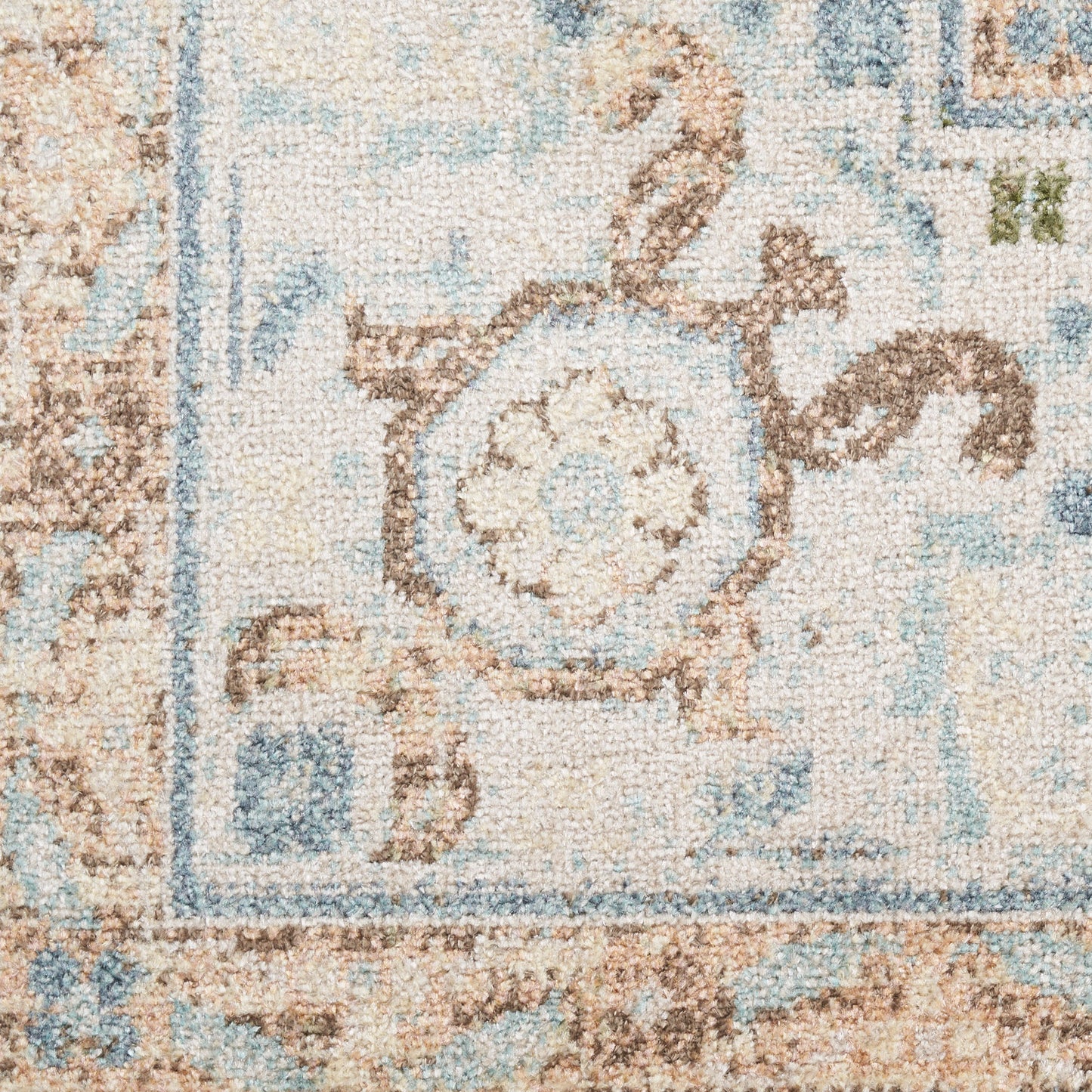 Nourison Home Astra Machine Washable  Ivory Blue  Traditional