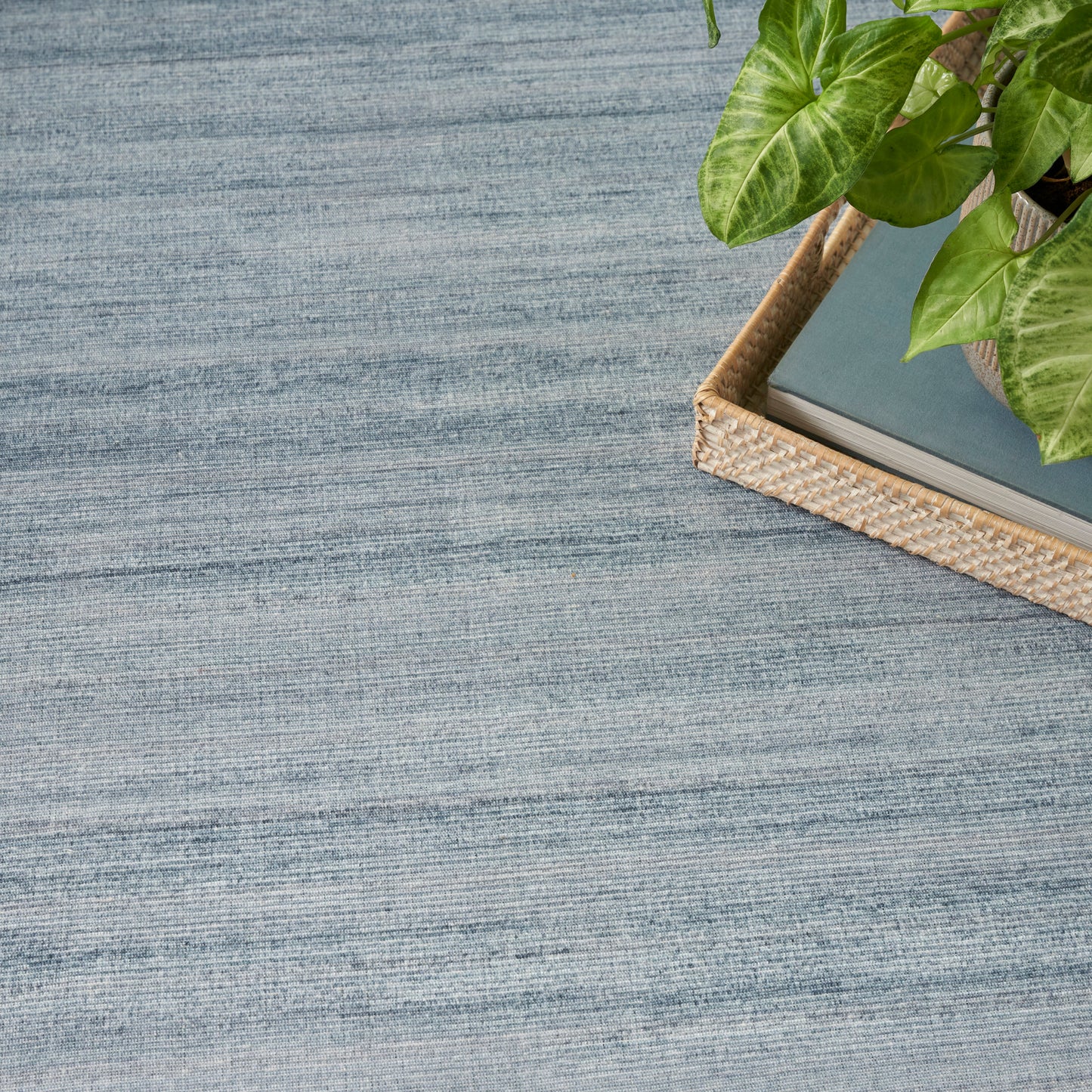 Nourison Home Washable Essentials  Aqua  Contemporary