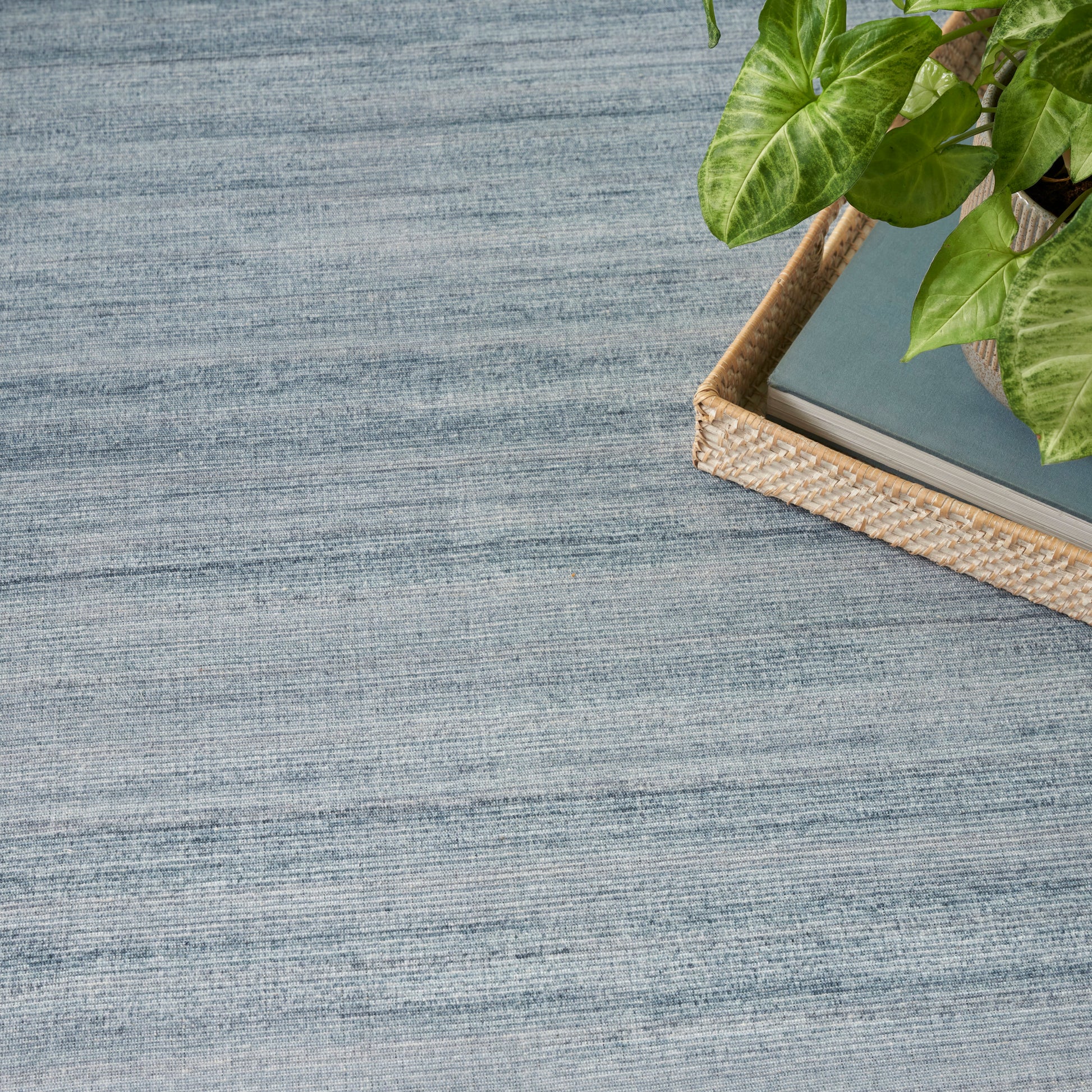 Nourison Home Washable Essentials  Aqua  Contemporary