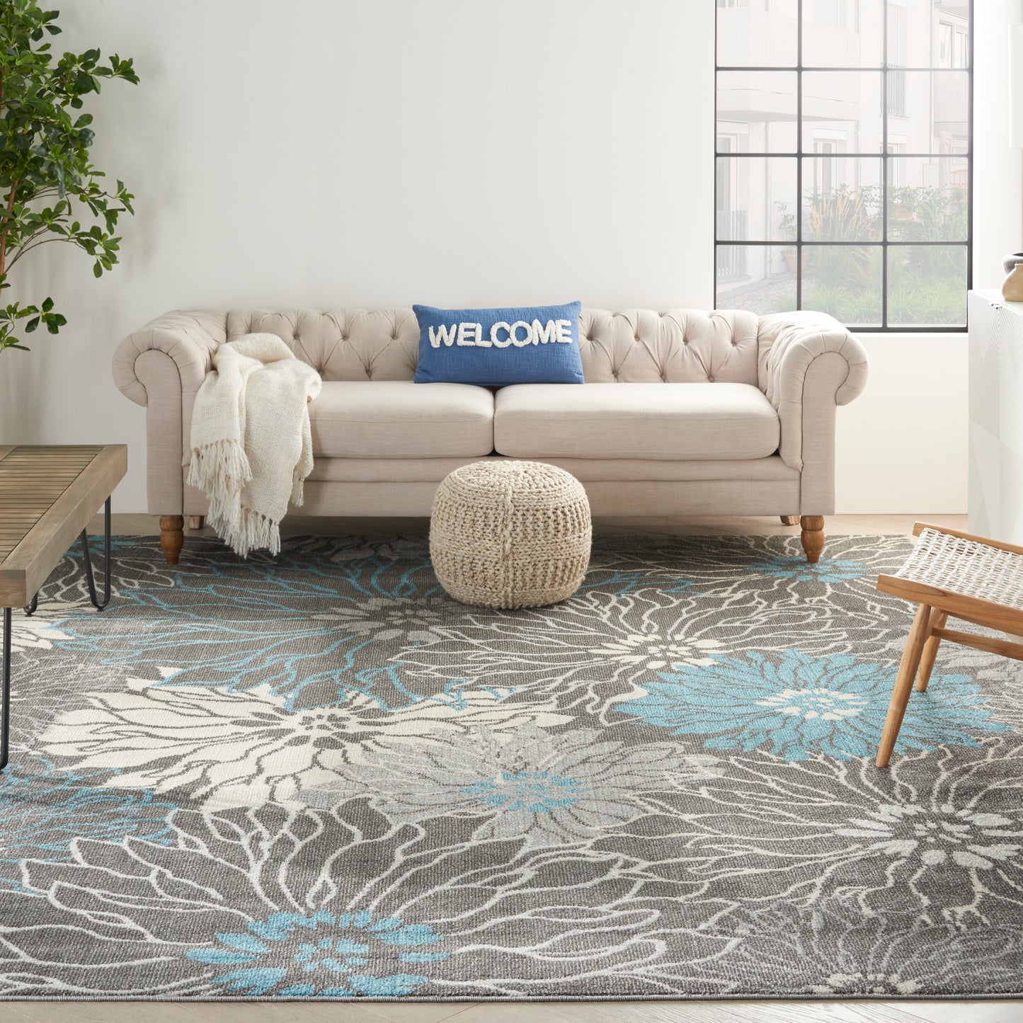 Nourison Home Passion  Charcoal Blue  Contemporary