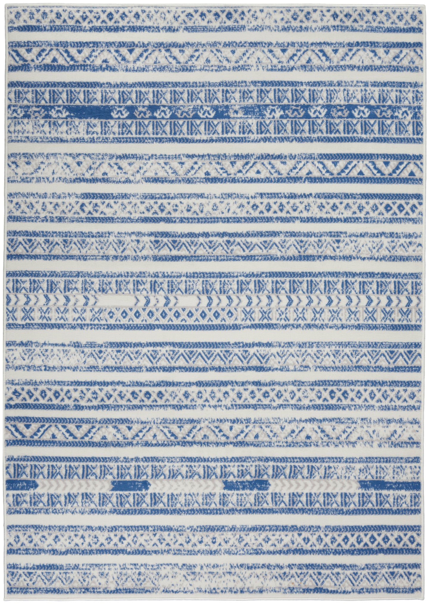 Nourison Home Whimsicle WHS16 Ivory Blue Transitional Power-loomed Rug