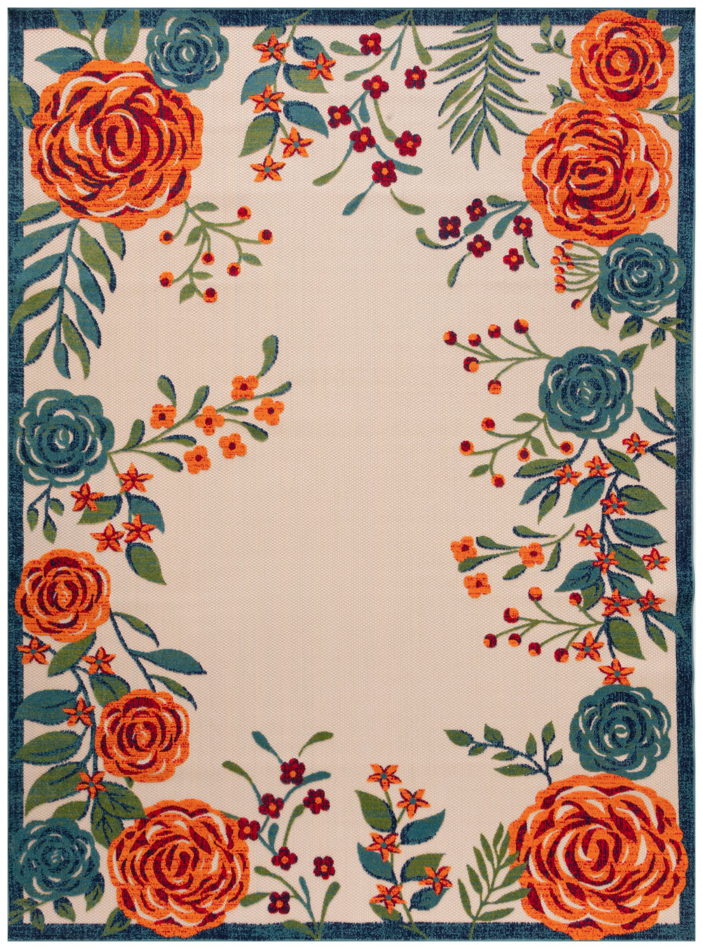 Nourison Home Aloha ALH32 Ivory Multicolor Contemporary Power-loomed Rugs