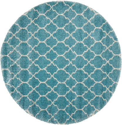 Nourison Home Amore AMOR2 Aqua Contemporary Power-loomed Rug