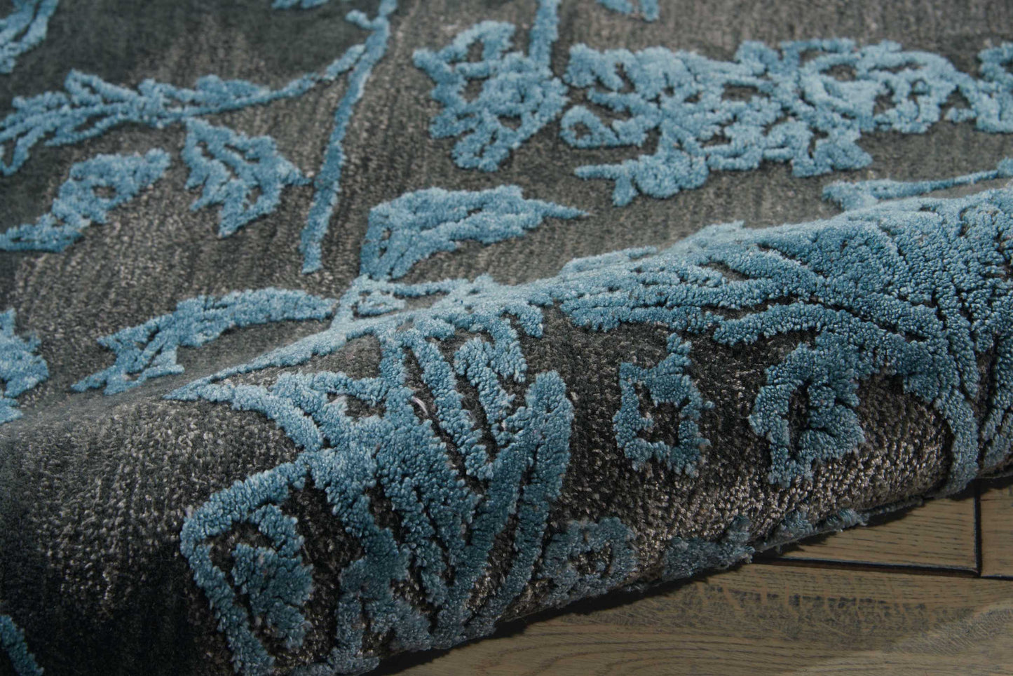 Nourison Home Opaline  Charcoal Blue  Transitional